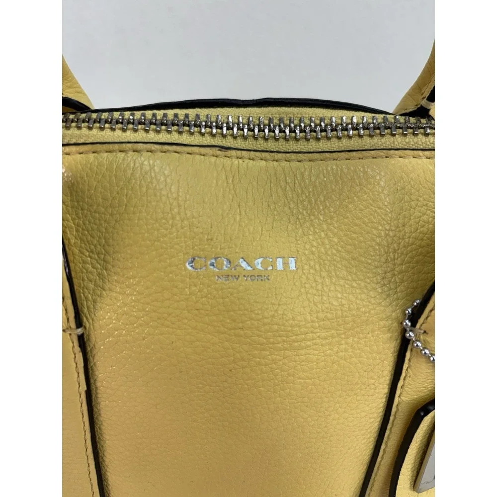 Coach Bleecker Mini Preston Satchel Leather Buttery Yellow
